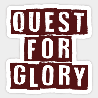 QUEST FOR GLORY. Sticker